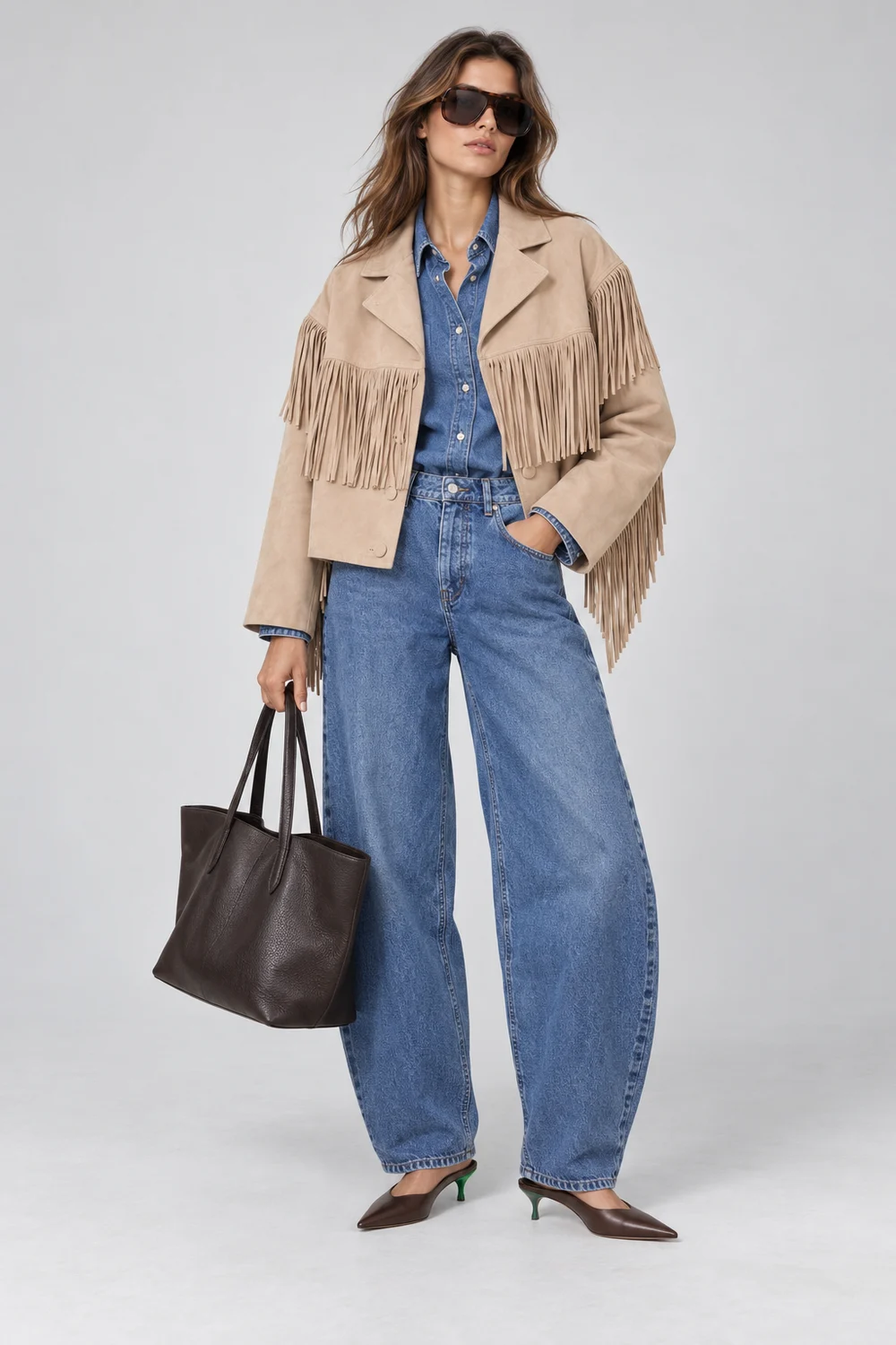 Saçaq və denim · model üzərində AI görünüşü