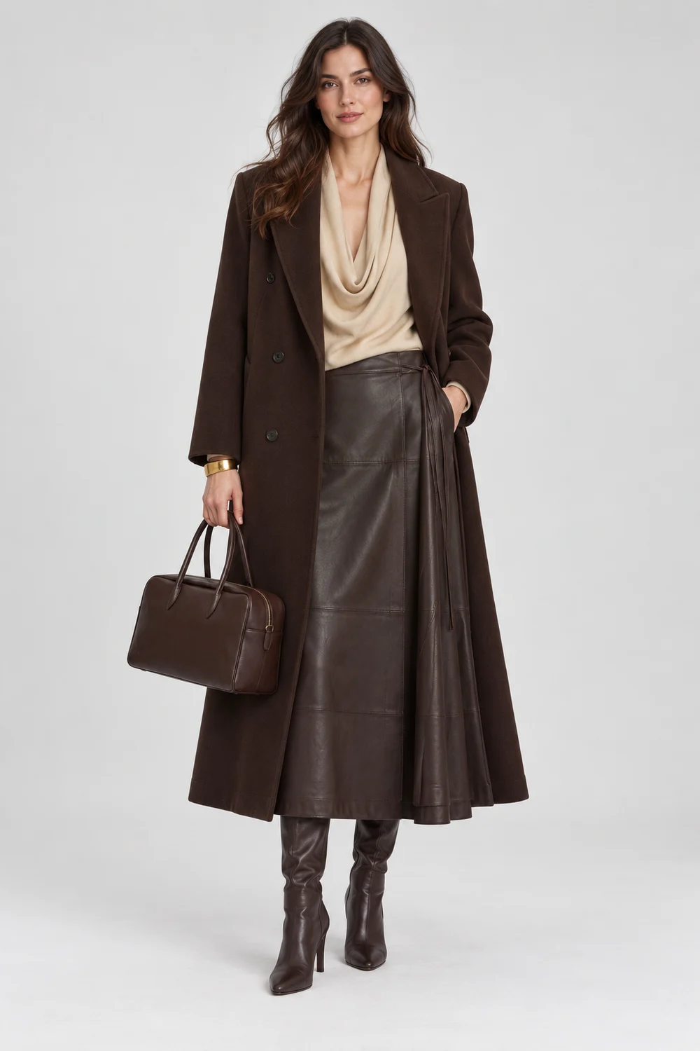 Yumşaq drape model üzərində tam kombin